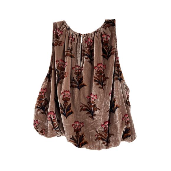 Anthropologie 'Velvet' Brown Viscose Bubble Tank Top Size S - Picture 3 of 4